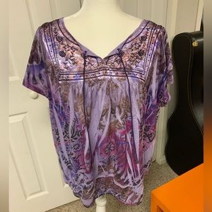 Boho plus size top